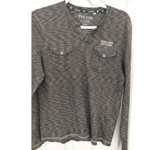 Guess Top Marbled Medium Pullover V-neck